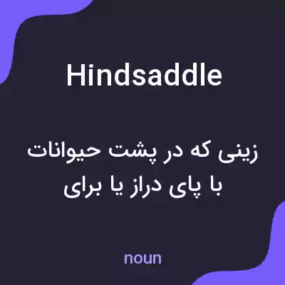 معنی hindsaddle به فارسی معنی hindsaddle به فارسی