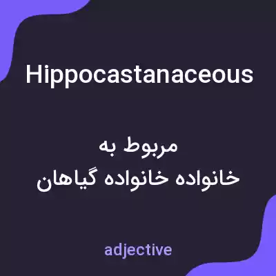 معنی hippocastanaceous به فارسی معنی hippocastanaceous به فارسی