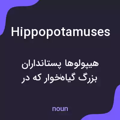 معنی hippopotamuses به فارسی معنی hippopotamuses به فارسی