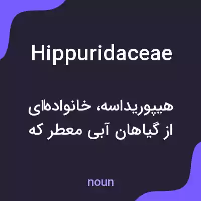 معنی hippuridaceae به فارسی معنی hippuridaceae به فارسی