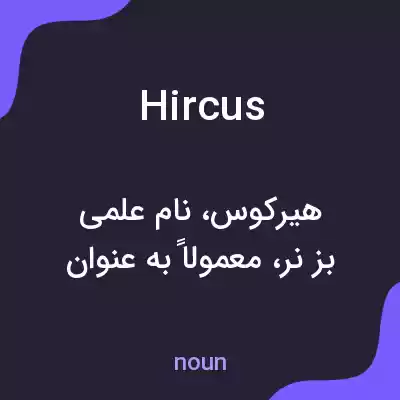 معنی hircus به فارسی معنی hircus به فارسی
