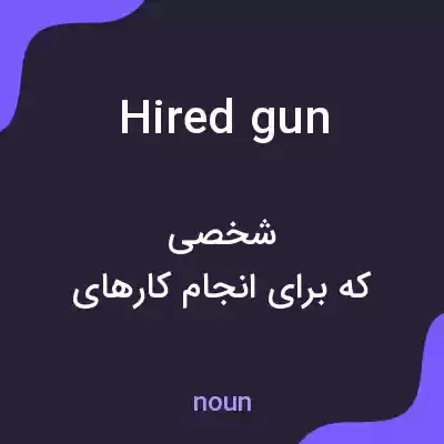 معنی hired gun به فارسی