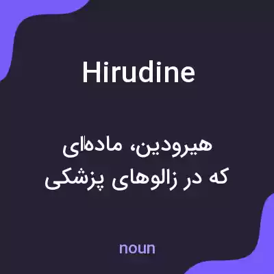 معنی hirudine به فارسی معنی hirudine به فارسی