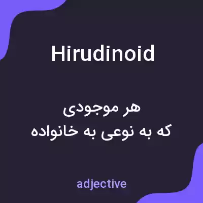معنی hirudinoid به فارسی معنی hirudinoid به فارسی