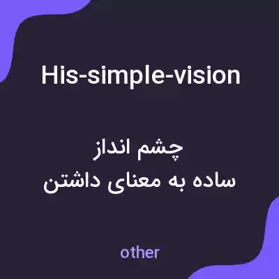 معنی his-simple-vision به فارسی معنی his-simple-vision به فارسی