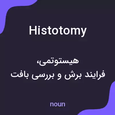 معنی histotomy به فارسی معنی histotomy به فارسی