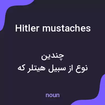 معنی hitler mustaches به فارسی