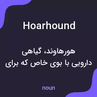معنی hoarhound به فارسی معنی hoarhound به فارسی