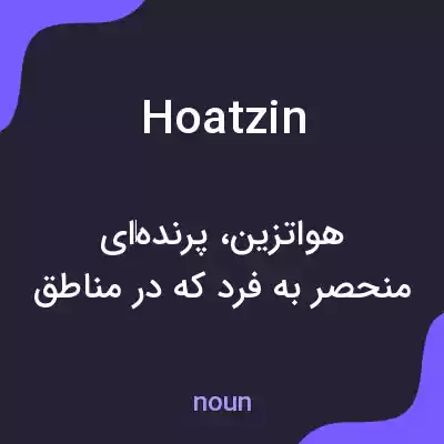 معنی hoatzin به فارسی معنی hoatzin به فارسی
