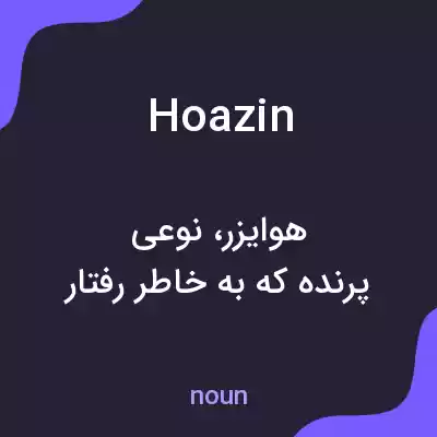 معنی hoazin به فارسی معنی hoazin به فارسی