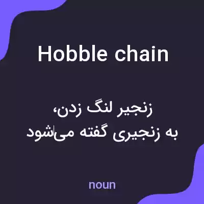 معنی hobble chain به فارسی معنی hobble chain به فارسی