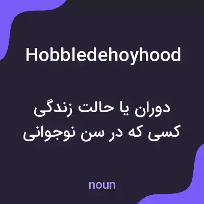 معنی hobbledehoyhood به فارسی معنی hobbledehoyhood به فارسی