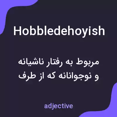 معنی hobbledehoyish به فارسی معنی hobbledehoyish به فارسی