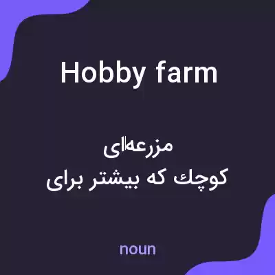 معنی hobby farm به فارسی معنی hobby farm به فارسی