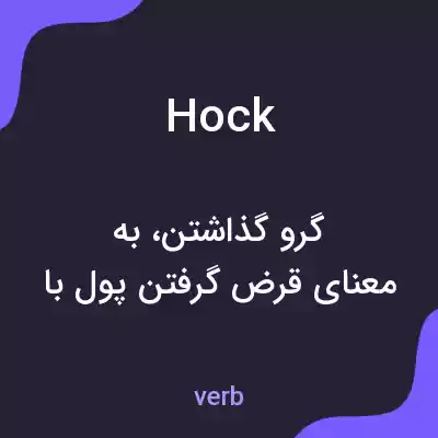 معنی hock به فارسی معنی hock به فارسی