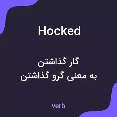 معنی hocked به فارسی معنی hocked به فارسی