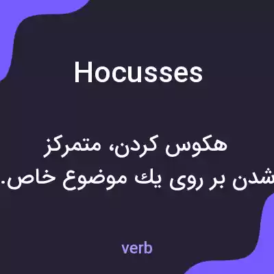 معنی hocusses به فارسی