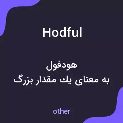 معنی hodful به فارسی معنی hodful به فارسی