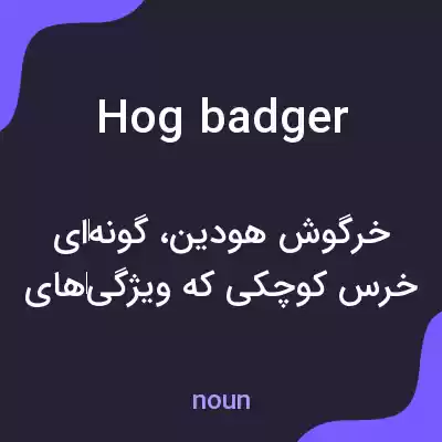 معنی hog badger به فارسی معنی hog badger به فارسی