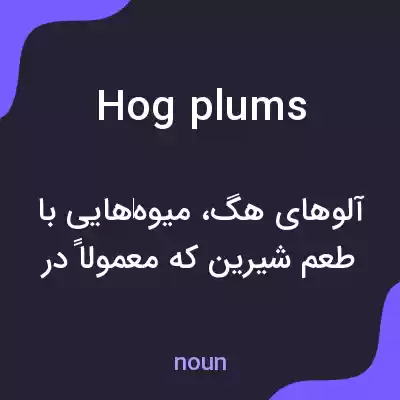 معنی hog plums به فارسی معنی hog plums به فارسی