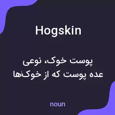 معنی hogskin به فارسی معنی hogskin به فارسی
