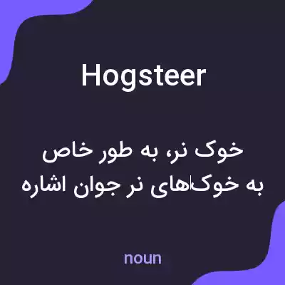 معنی hogsteer به فارسی معنی hogsteer به فارسی