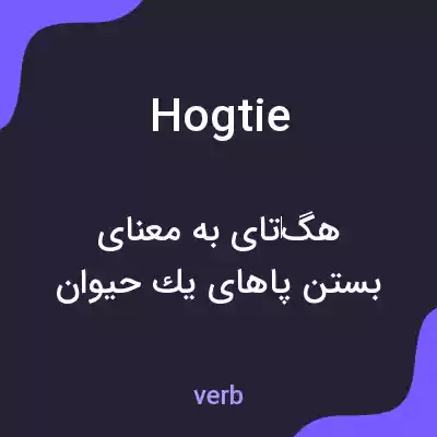 معنی hogtie به فارسی معنی hogtie به فارسی