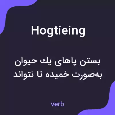 معنی hogtieing به فارسی معنی hogtieing به فارسی