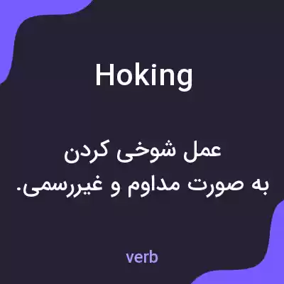 معنی hoking به فارسی