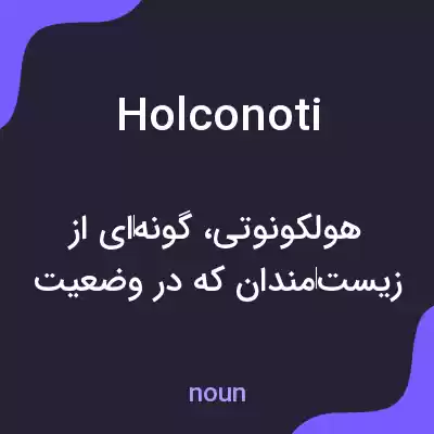 معنی holconoti به فارسی معنی holconoti به فارسی