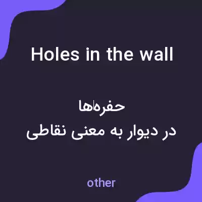 معنی holes in the wall به فارسی معنی holes in the wall به فارسی