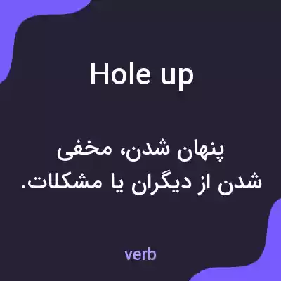 معنی hole up به فارسی معنی hole up به فارسی
