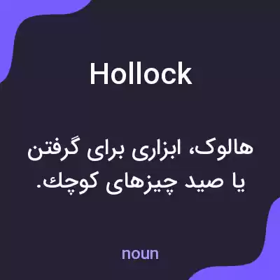 معنی hollock به فارسی معنی hollock به فارسی