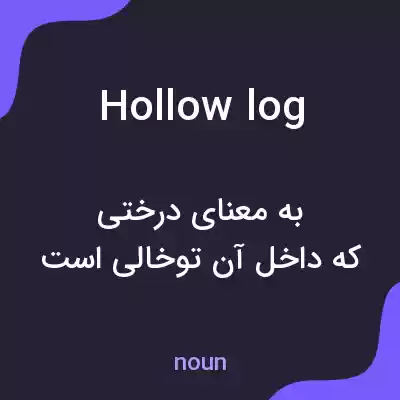 معنی hollow log به فارسی معنی hollow log به فارسی