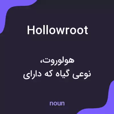 معنی hollowroot به فارسی معنی hollowroot به فارسی