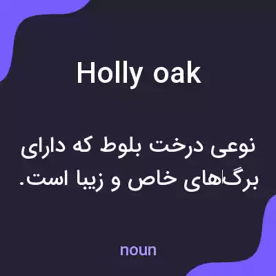 معنی holly oak به فارسی معنی holly oak به فارسی