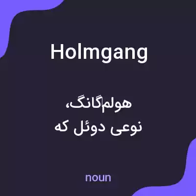 معنی holmgang به فارسی معنی holmgang به فارسی