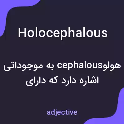معنی holocephalous به فارسی معنی holocephalous به فارسی