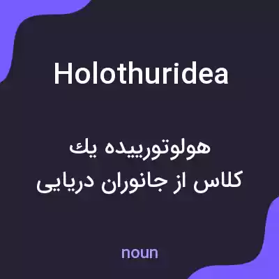 معنی holothuridea به فارسی معنی holothuridea به فارسی