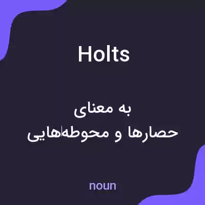 معنی holts به فارسی