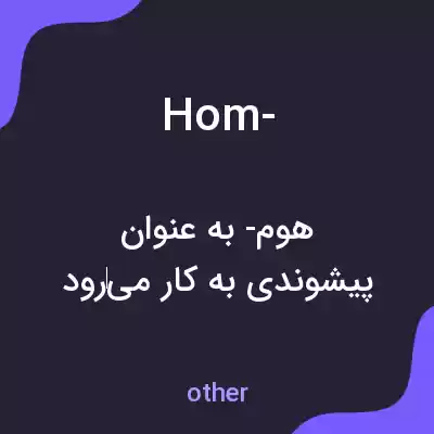 معنی hom- به فارسی معنی hom- به فارسی