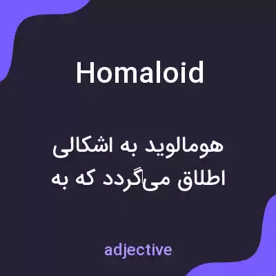 معنی homaloid به فارسی معنی homaloid به فارسی