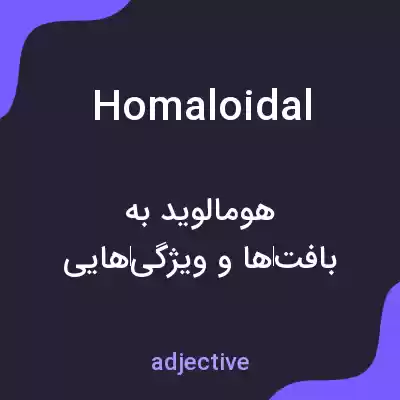 معنی homaloidal به فارسی معنی homaloidal به فارسی