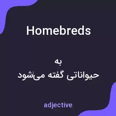 معنی homebreds به فارسی معنی homebreds به فارسی