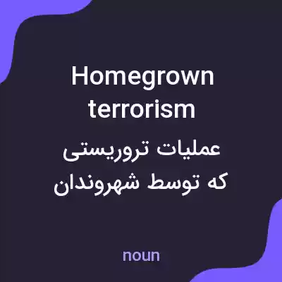 معنی homegrown terrorism به فارسی معنی homegrown terrorism به فارسی