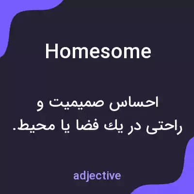 معنی homesome به فارسی معنی homesome به فارسی