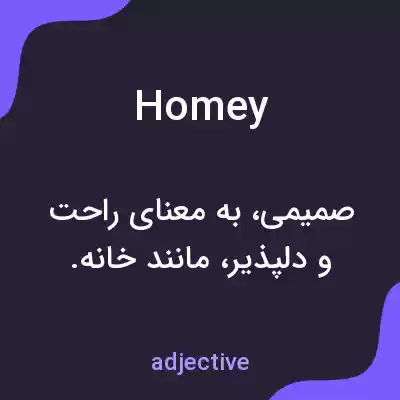 معنی homey به فارسی معنی homey به فارسی