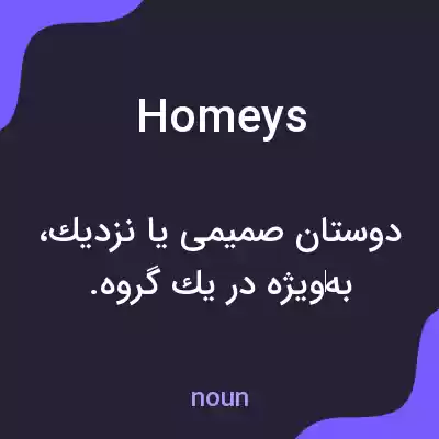 معنی homeys به فارسی معنی homeys به فارسی
