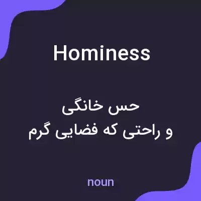 معنی hominess به فارسی معنی hominess به فارسی