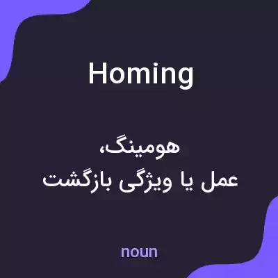 معنی homing به فارسی معنی homing به فارسی